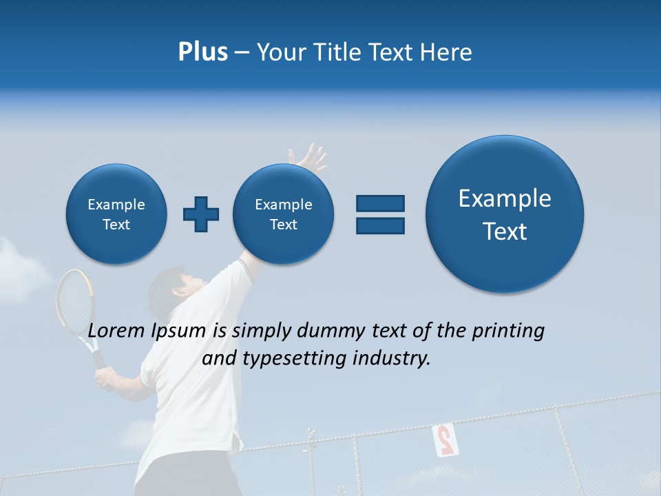 A Sporty Young Asian Male Playing Tennis PowerPoint Template