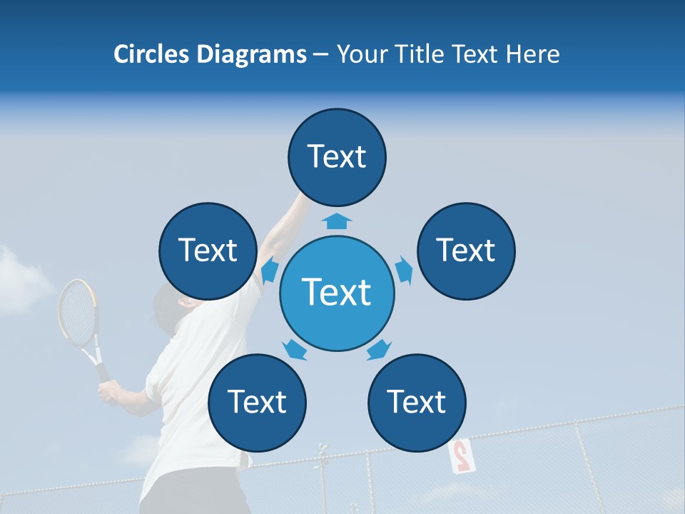 A Sporty Young Asian Male Playing Tennis PowerPoint Template