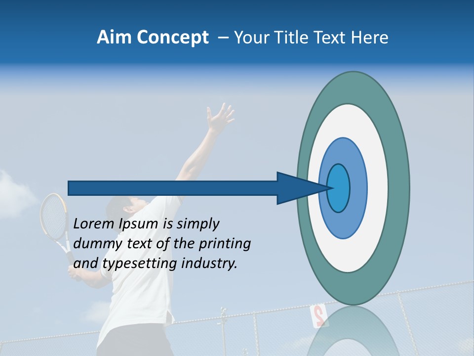 A Sporty Young Asian Male Playing Tennis PowerPoint Template