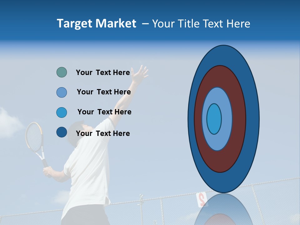 A Sporty Young Asian Male Playing Tennis PowerPoint Template