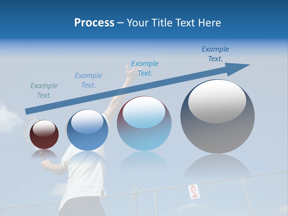 A Sporty Young Asian Male Playing Tennis PowerPoint Template