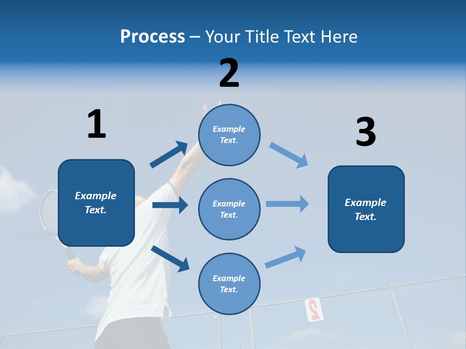 A Sporty Young Asian Male Playing Tennis PowerPoint Template