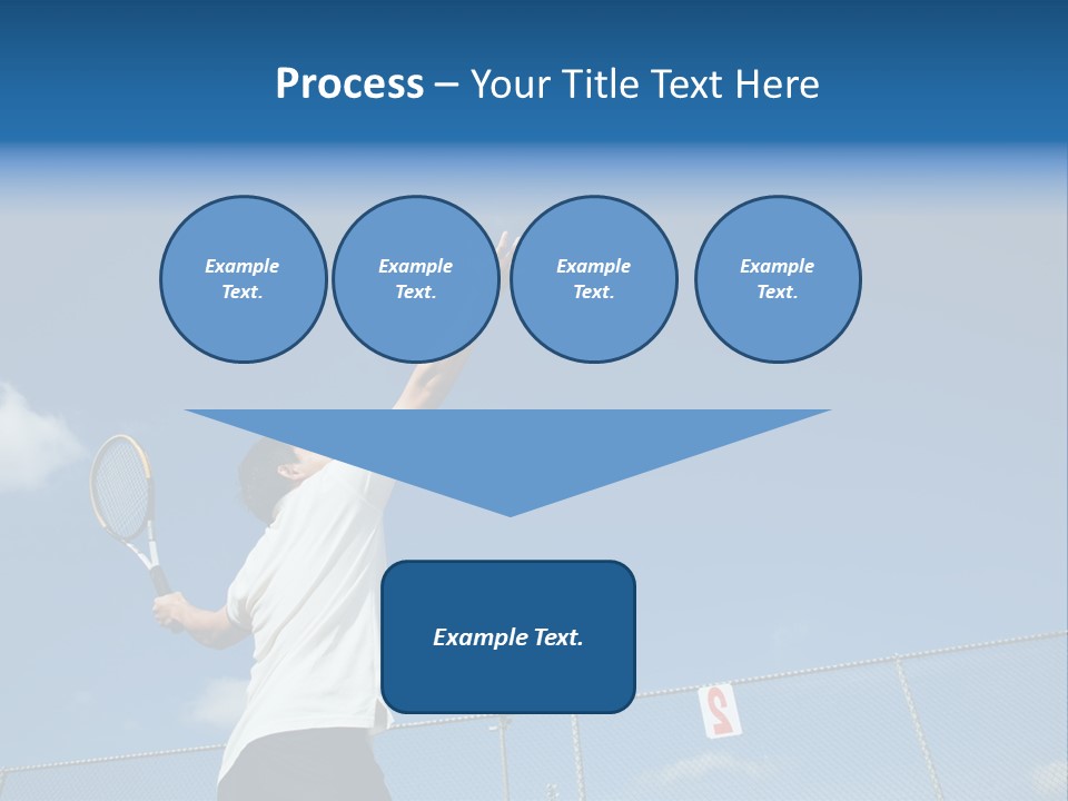 A Sporty Young Asian Male Playing Tennis PowerPoint Template