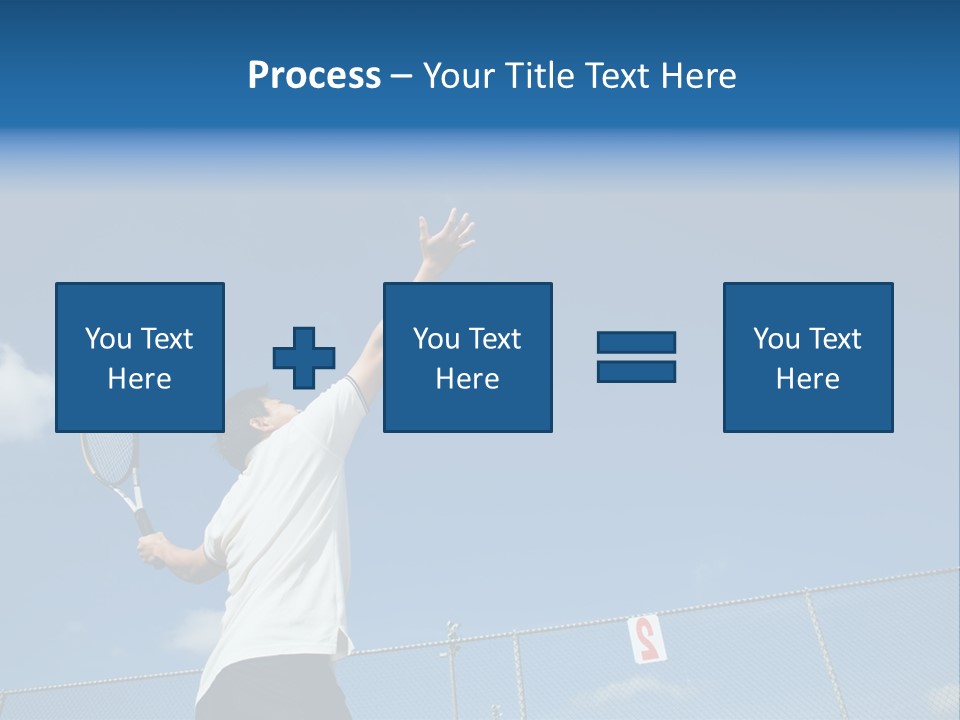 A Sporty Young Asian Male Playing Tennis PowerPoint Template