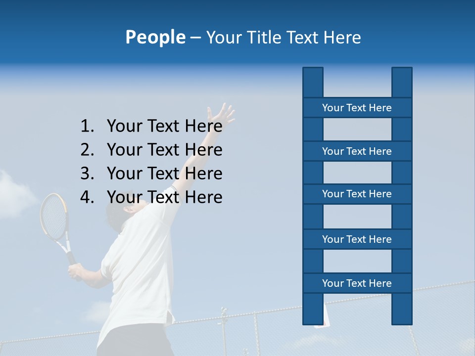 A Sporty Young Asian Male Playing Tennis PowerPoint Template