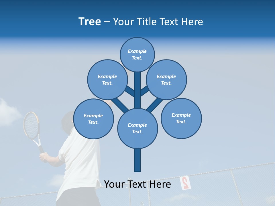 A Sporty Young Asian Male Playing Tennis PowerPoint Template