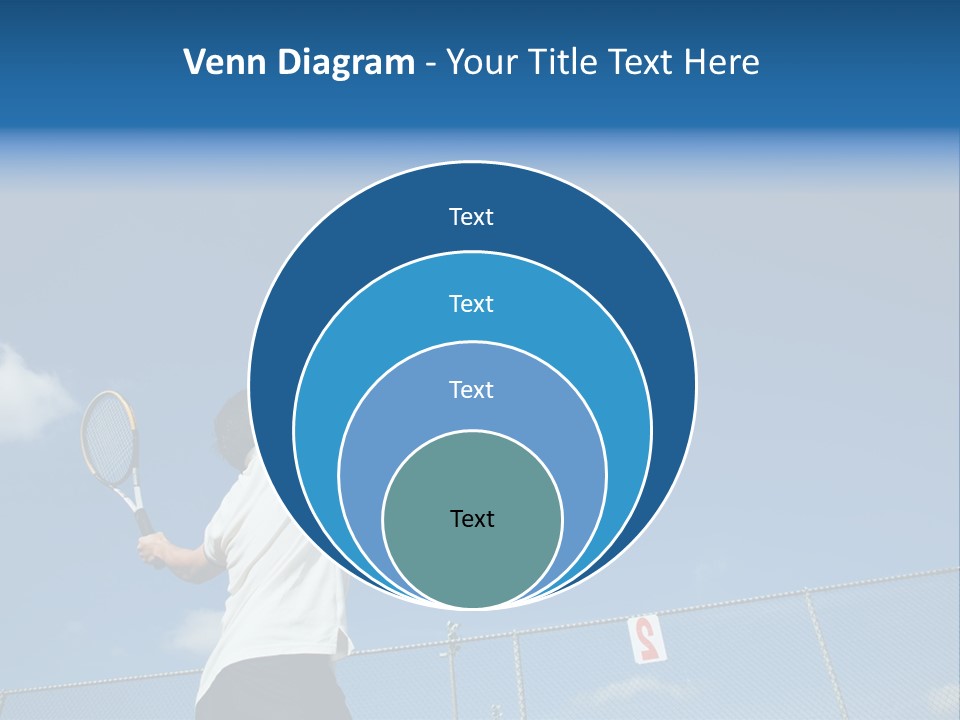 A Sporty Young Asian Male Playing Tennis PowerPoint Template