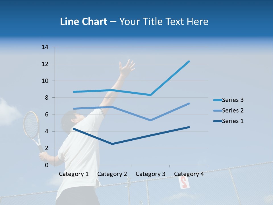 A Sporty Young Asian Male Playing Tennis PowerPoint Template