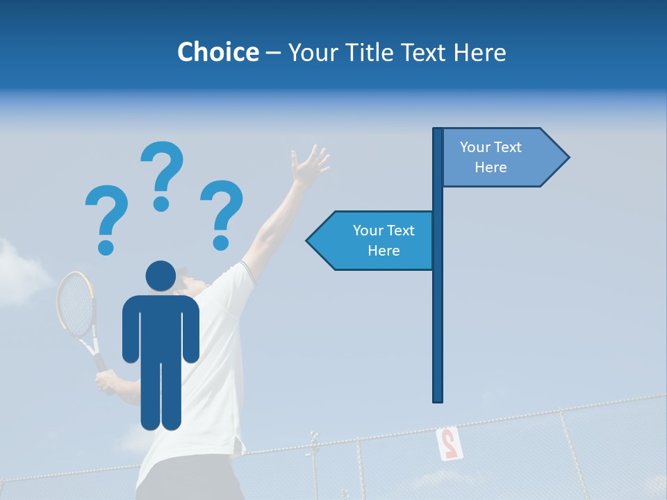 A Sporty Young Asian Male Playing Tennis PowerPoint Template