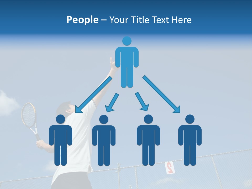 A Sporty Young Asian Male Playing Tennis PowerPoint Template