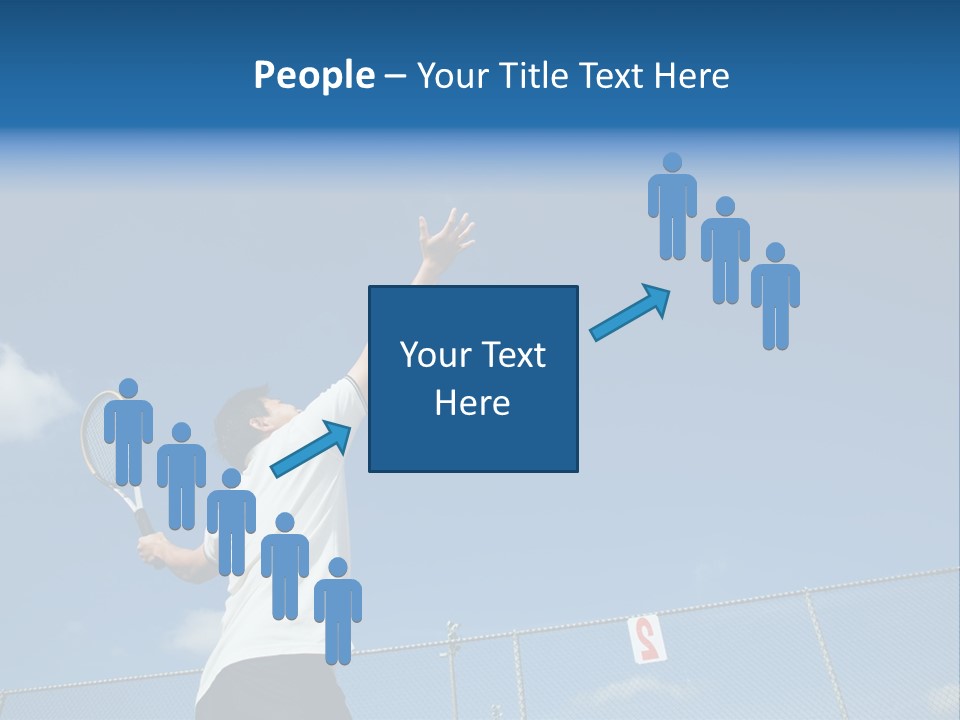 A Sporty Young Asian Male Playing Tennis PowerPoint Template