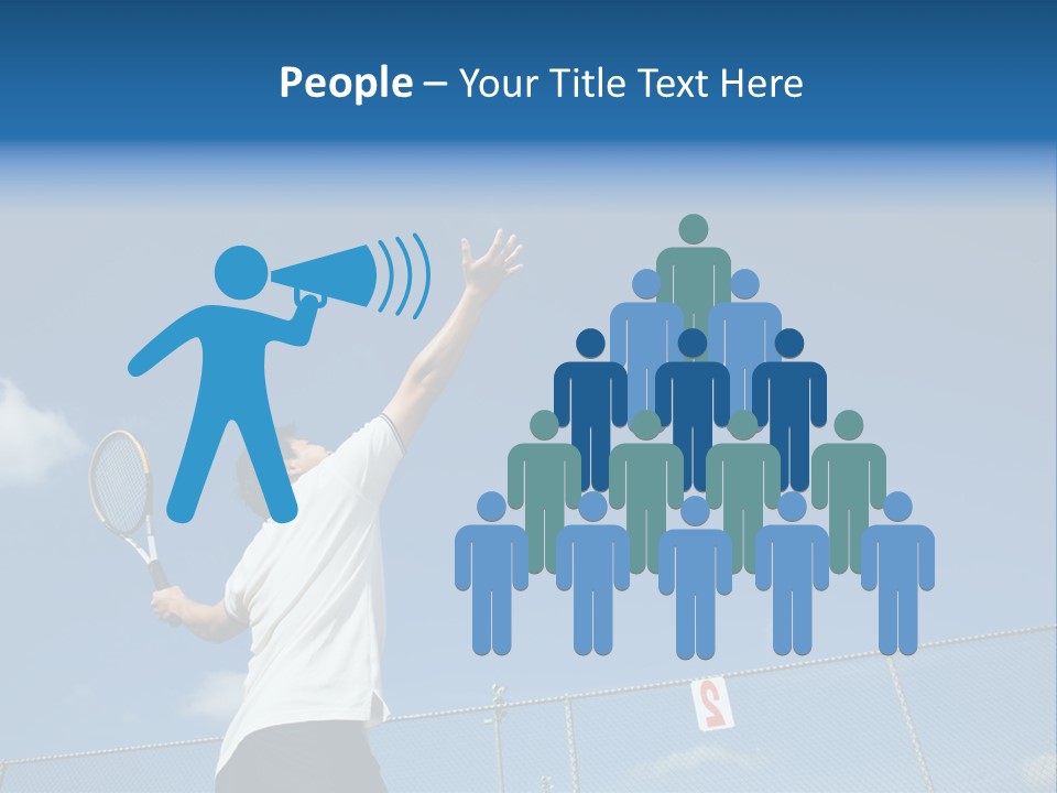 A Sporty Young Asian Male Playing Tennis PowerPoint Template