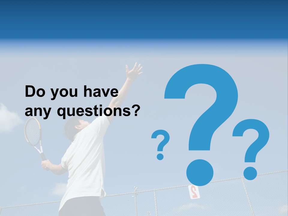 A Sporty Young Asian Male Playing Tennis PowerPoint Template