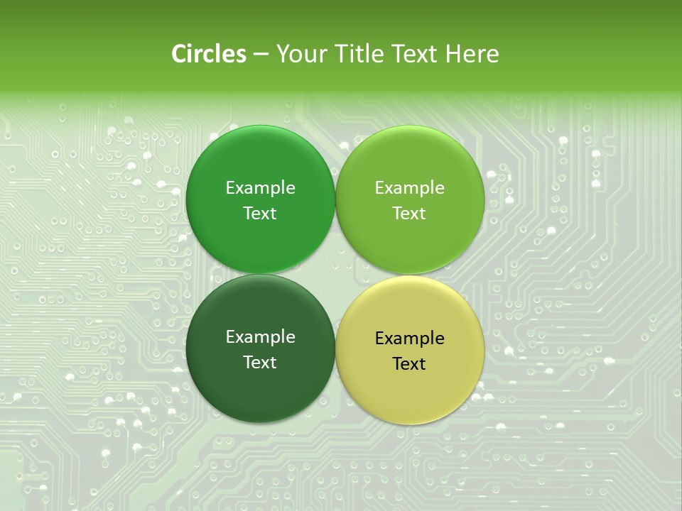Green Circuit Board Without Components. PowerPoint Template