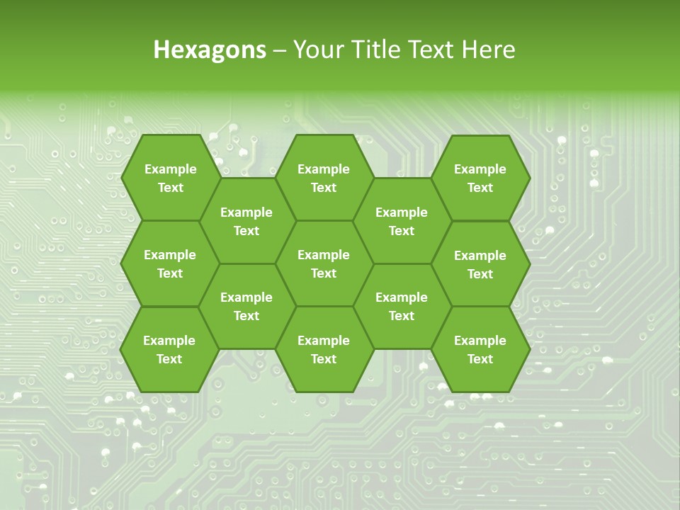 Green Circuit Board Without Components. PowerPoint Template