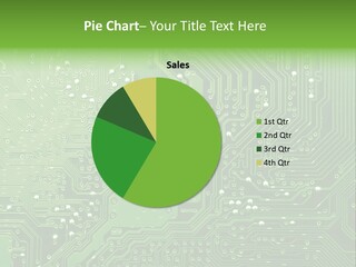 Green Circuit Board Without Components. PowerPoint Template