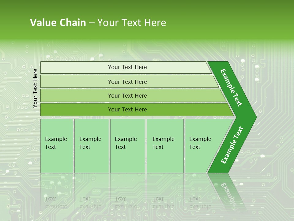 Green Circuit Board Without Components. PowerPoint Template