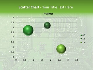 Green Circuit Board Without Components. PowerPoint Template