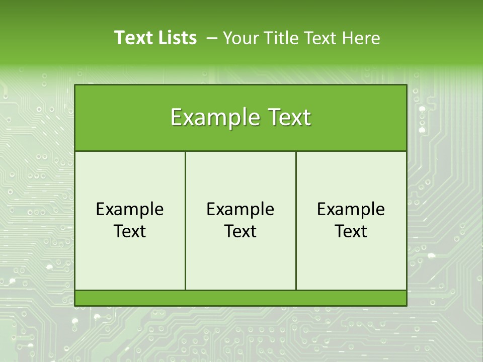 Green Circuit Board Without Components. PowerPoint Template