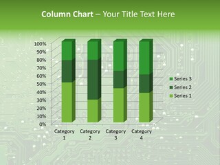 Green Circuit Board Without Components. PowerPoint Template