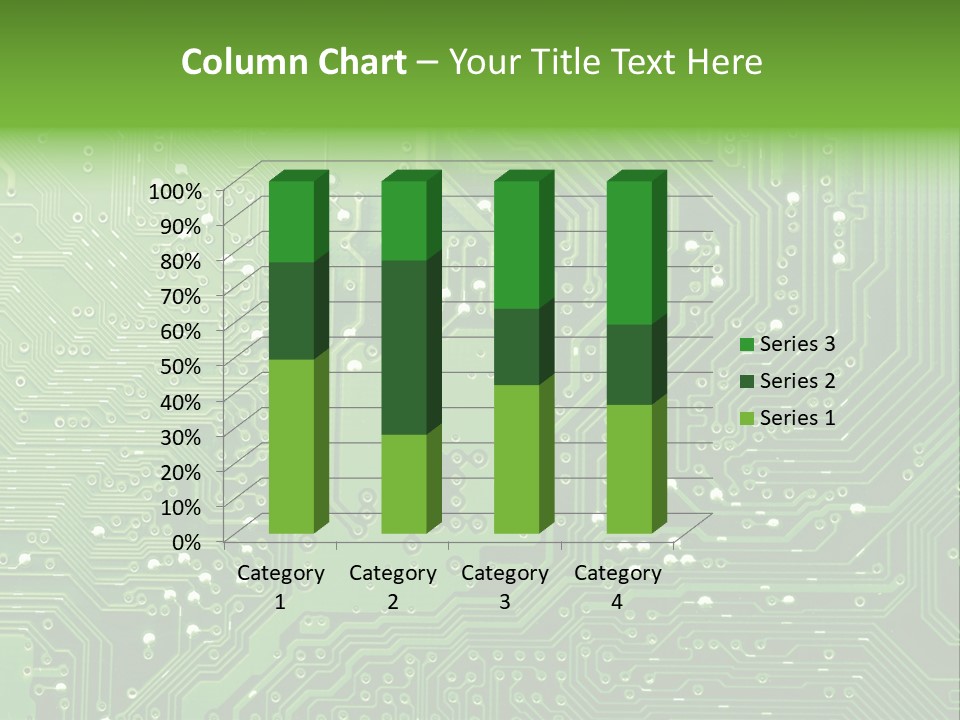 Green Circuit Board Without Components. PowerPoint Template