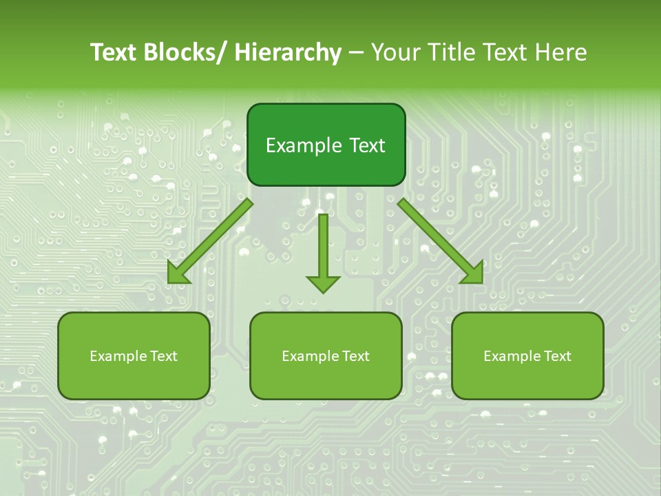 Green Circuit Board Without Components. PowerPoint Template