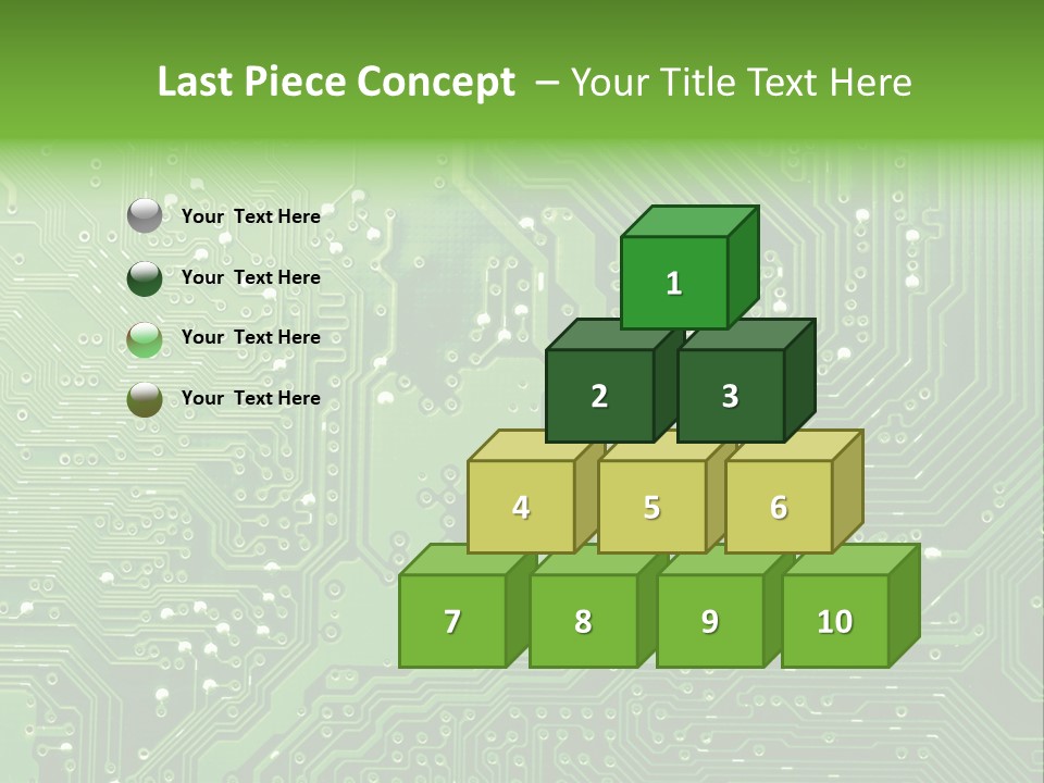 Green Circuit Board Without Components. PowerPoint Template