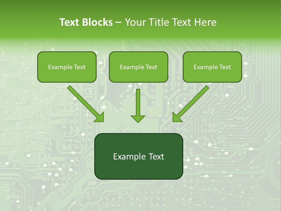 Green Circuit Board Without Components. PowerPoint Template