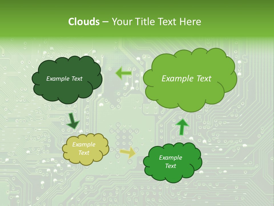 Green Circuit Board Without Components. PowerPoint Template