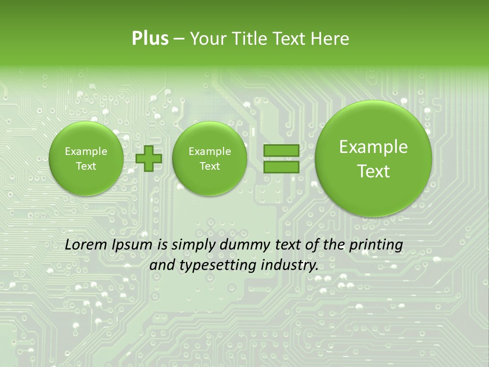 Green Circuit Board Without Components. PowerPoint Template
