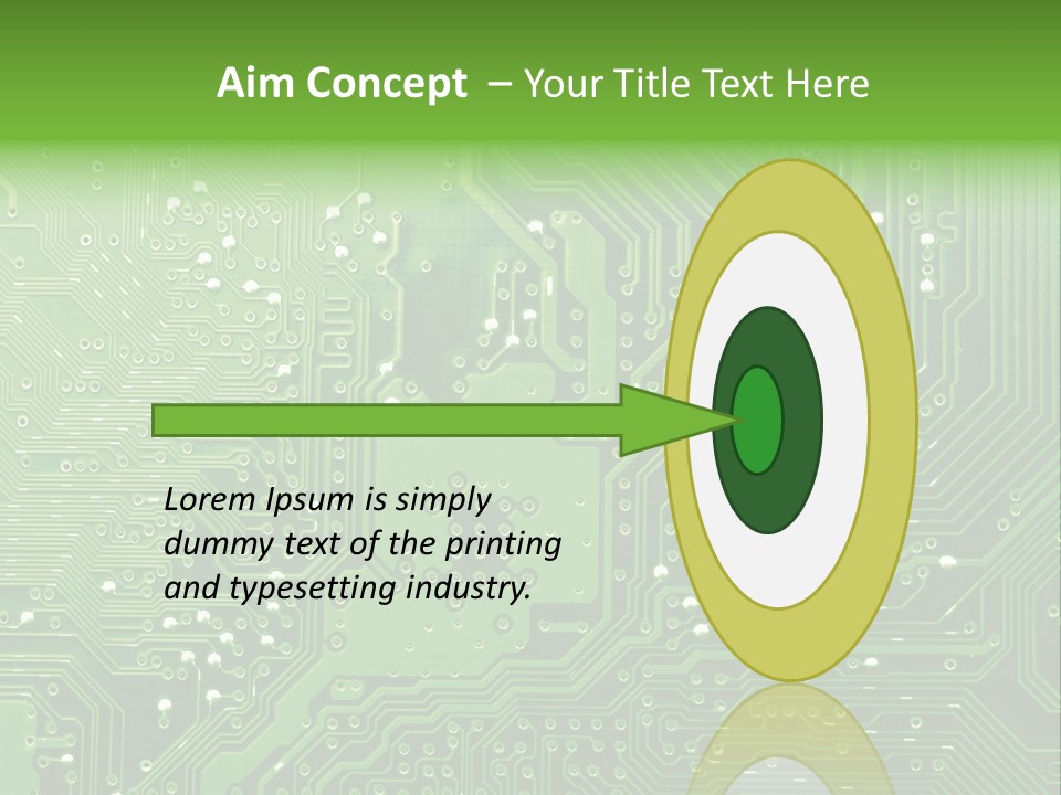 Green Circuit Board Without Components. PowerPoint Template