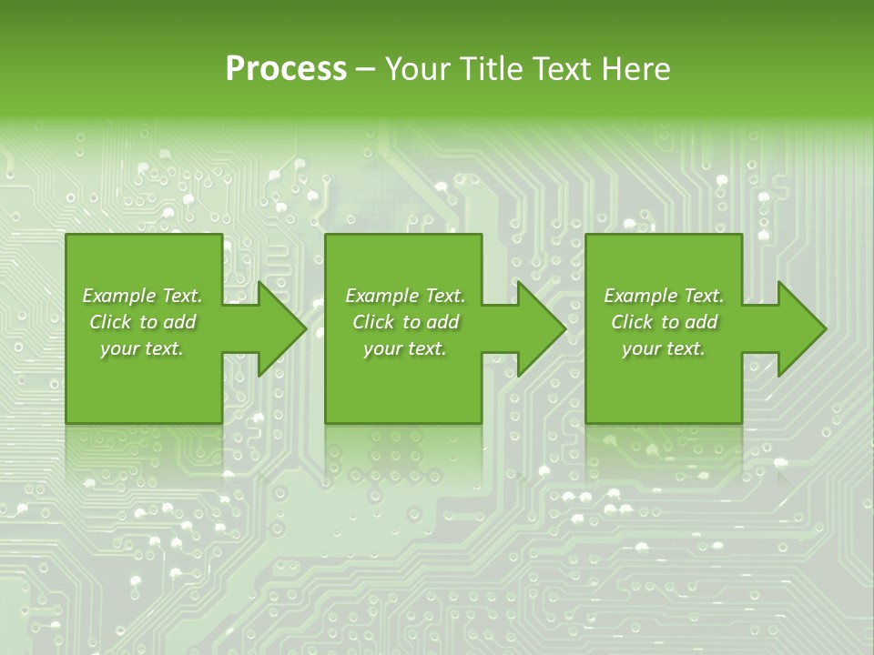 Green Circuit Board Without Components. PowerPoint Template