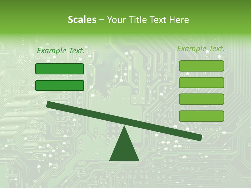 Green Circuit Board Without Components. PowerPoint Template