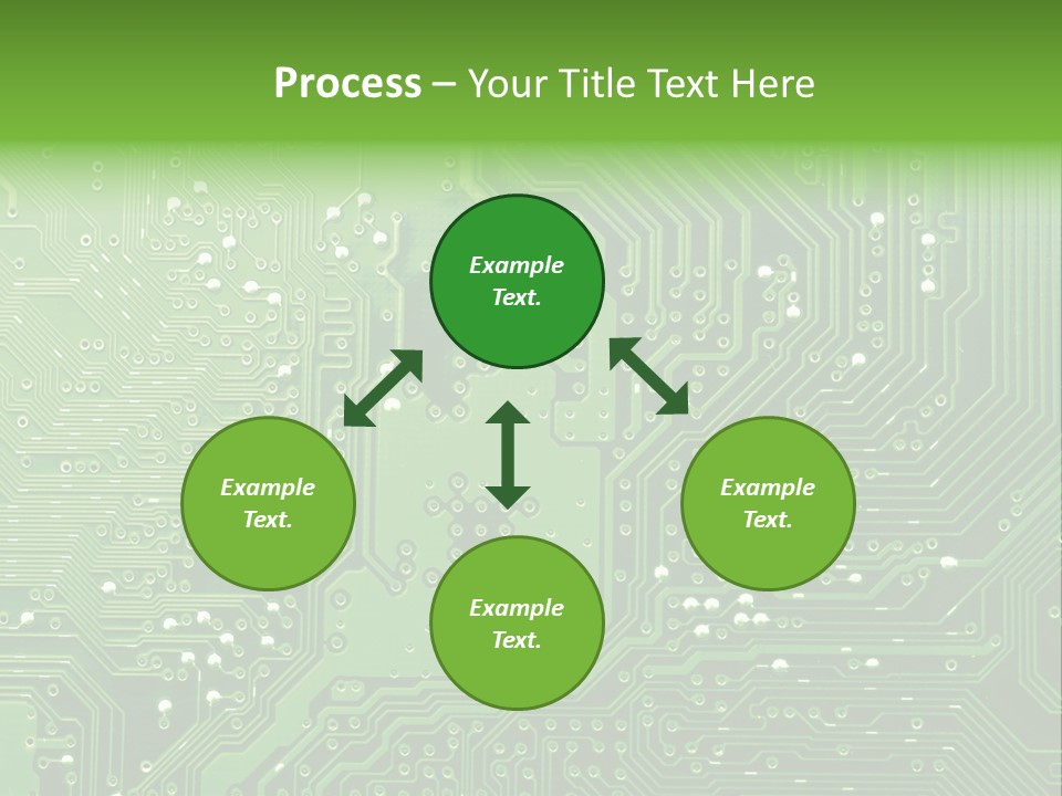 Green Circuit Board Without Components. PowerPoint Template