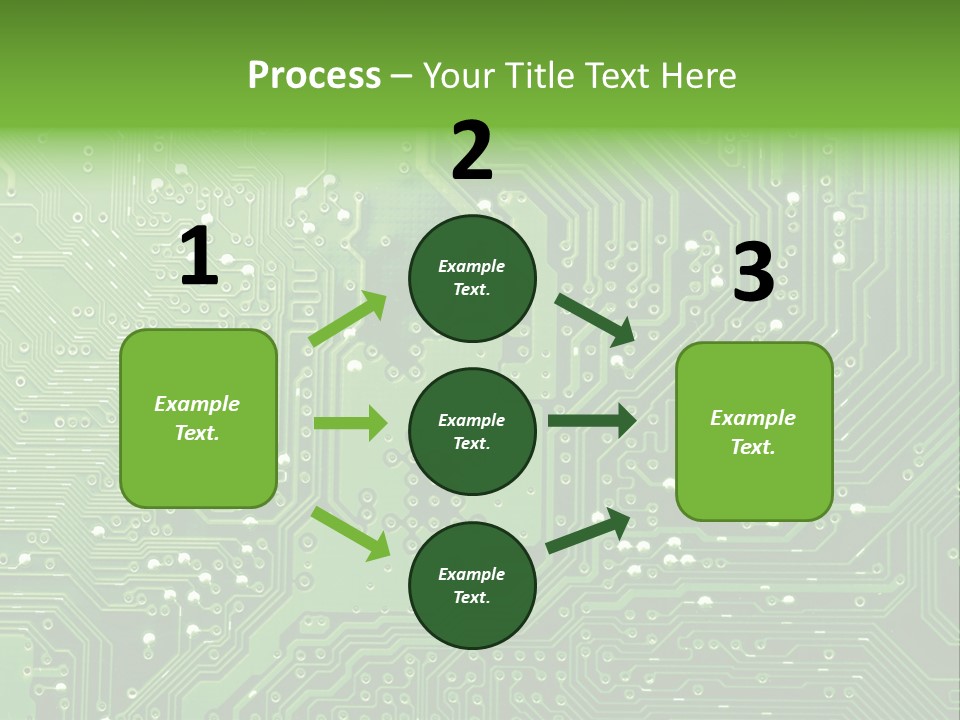 Green Circuit Board Without Components. PowerPoint Template
