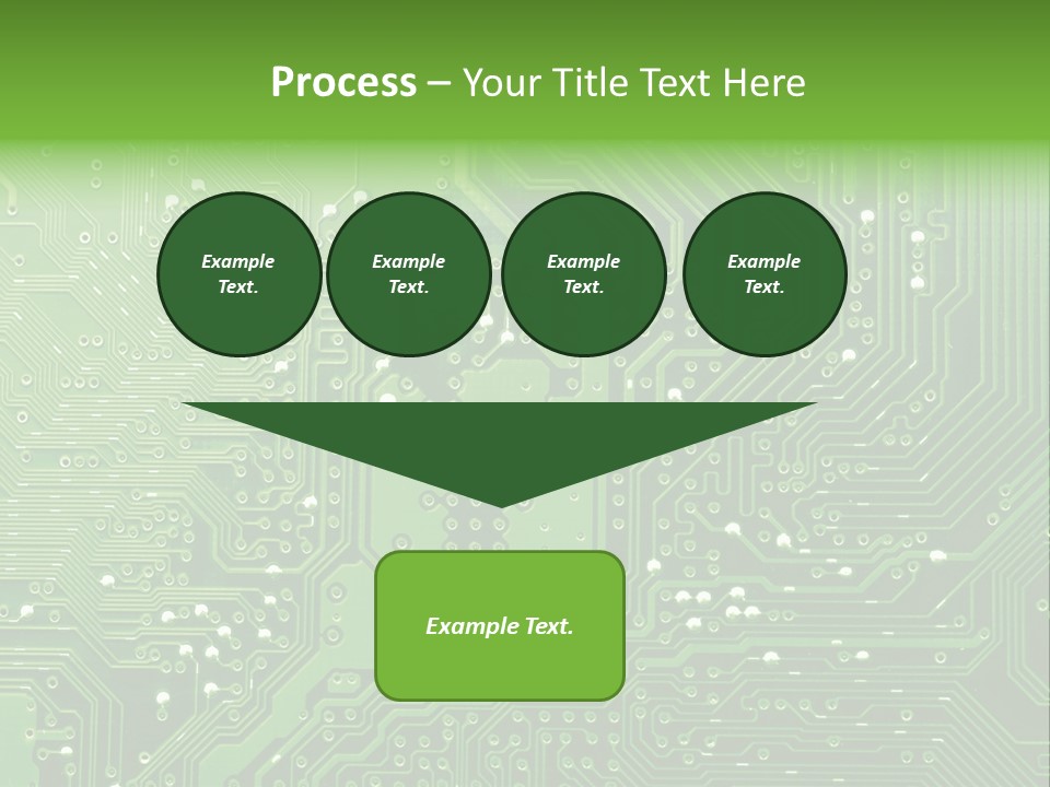 Green Circuit Board Without Components. PowerPoint Template