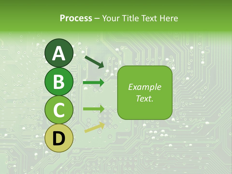 Green Circuit Board Without Components. PowerPoint Template