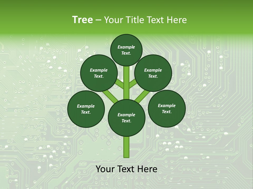 Green Circuit Board Without Components. PowerPoint Template