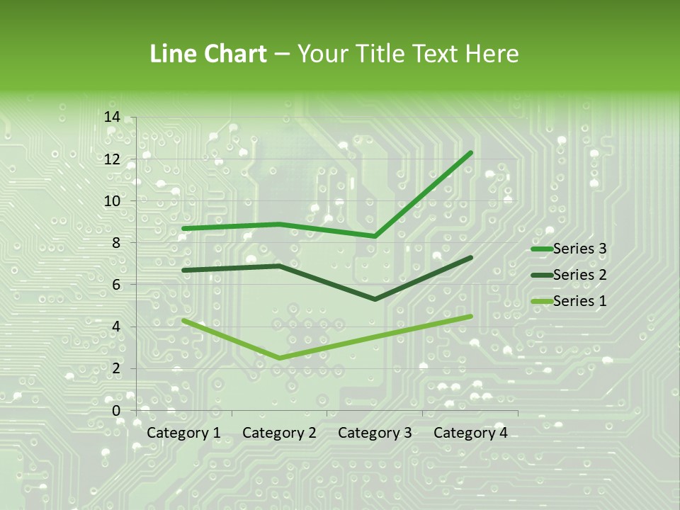 Green Circuit Board Without Components. PowerPoint Template