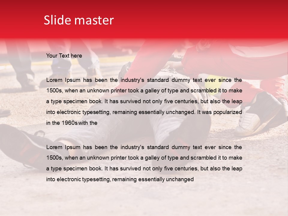 Dead Man On The Ground And Paramedic PowerPoint Template