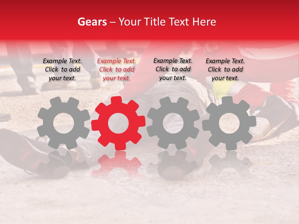 Dead Man On The Ground And Paramedic PowerPoint Template