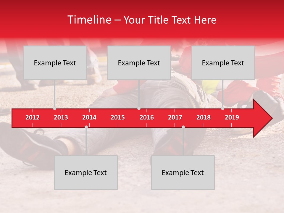 Dead Man On The Ground And Paramedic PowerPoint Template
