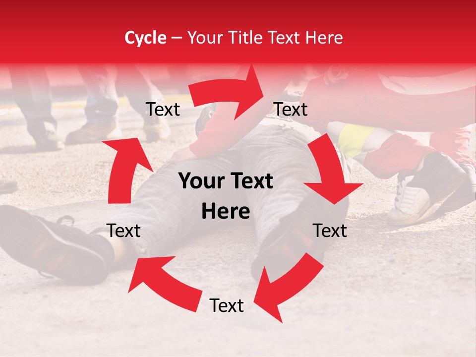 Dead Man On The Ground And Paramedic PowerPoint Template