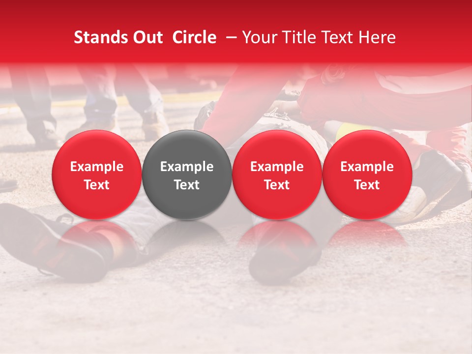 Dead Man On The Ground And Paramedic PowerPoint Template