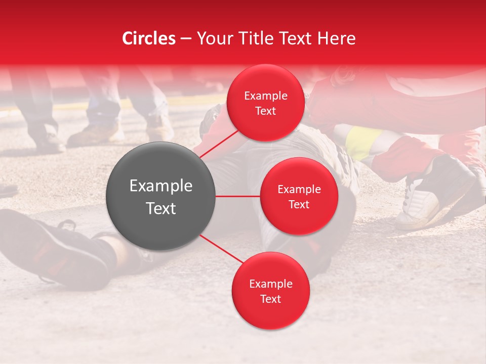 Dead Man On The Ground And Paramedic PowerPoint Template