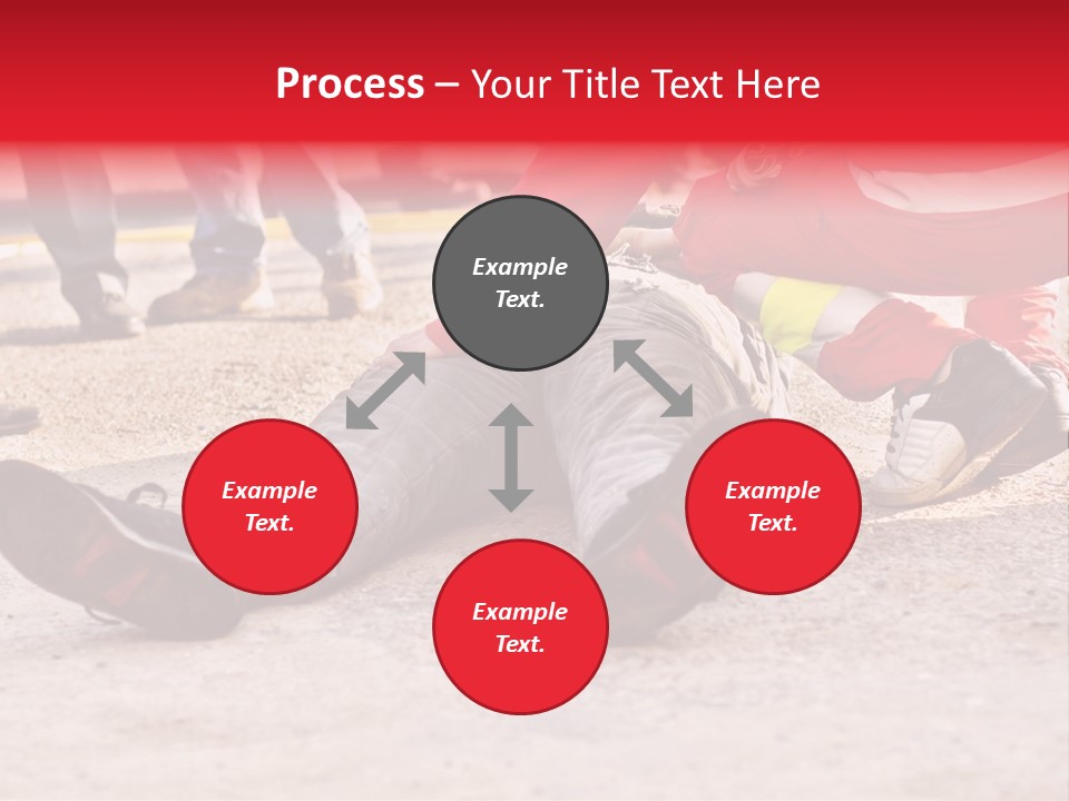 Dead Man On The Ground And Paramedic PowerPoint Template