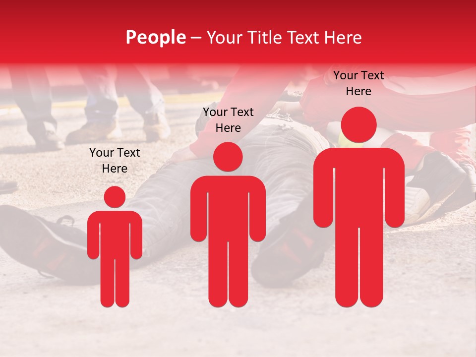 Dead Man On The Ground And Paramedic PowerPoint Template