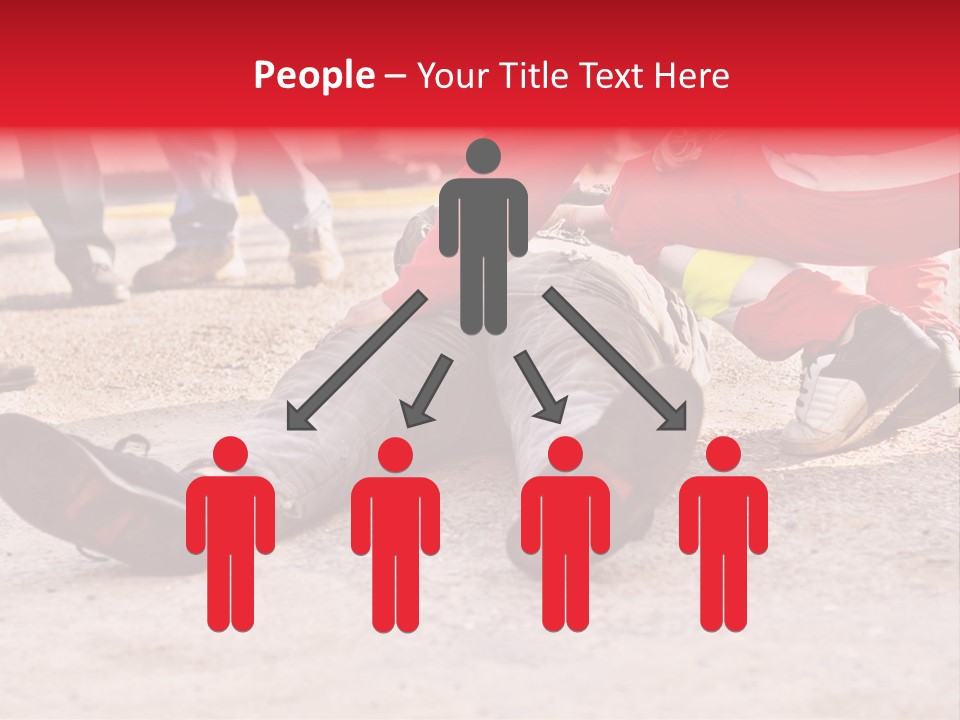 Dead Man On The Ground And Paramedic PowerPoint Template