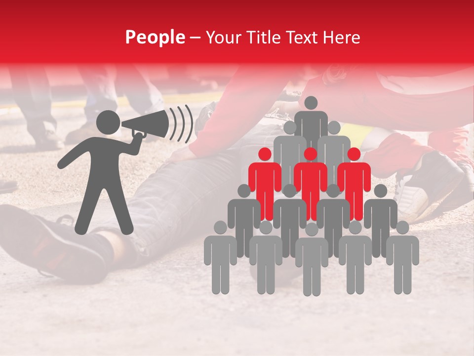 Dead Man On The Ground And Paramedic PowerPoint Template