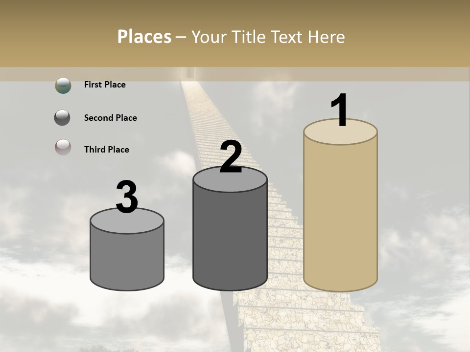 A Concept Of Journey To Higher Quality Of Life. Can Be Applied To Illustrate A Road To Success Or A Way To The Next Life. PowerPoint Template